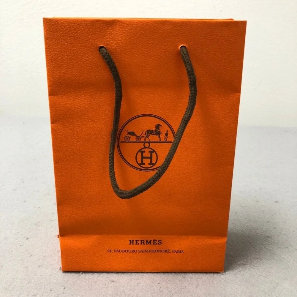 Hermes Twilly Scarf Womens OS Beige Terracotta Epaulettes de Gala Silk Ribbon